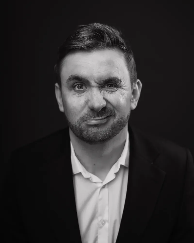 Kevin Durham, founder of Seriously Funny Productions, pulling a deeply sceptical face
